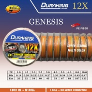Code Benang Pe / Senar Pancing Duraking Genesis X12 Multi 100M