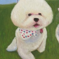 (客製化禮物) (聖誕禮盒)手繪寵物油畫