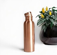 Globyz 34oz Pure Copper Water Bottle for Drinking – Large Handcrafted Ayurvedic Copper Water Bottle, Leak Proof Lid – Smooth Finish Copper Bottle Water Vessel – 100 Copper Drinking Water Bottle 34 Oz