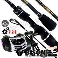 ชุดคันตีเหยื่อปลอม Bison S2 + Ashino A200/201