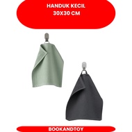 Salviken Hand Towel 1 pcs Small Terry Towel Checkered Pattern 30x30 cm Hand Towel Washcloth