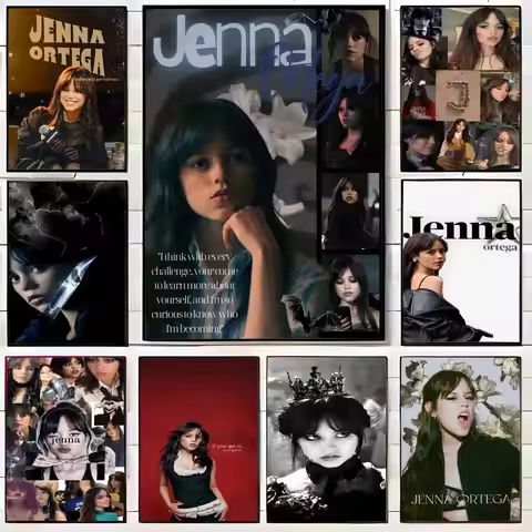 1PC J-Jenna O-Ortega Poster Canvas Wall Art Print Poster Decorative Mural Home Decor Gift Unframed