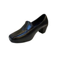 LADIES - ORIGINAL SWISS POLO SP-5319 BLACK FORMAL WORKING ROUNDED TOE SHOES