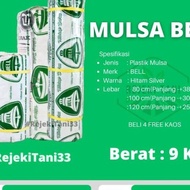 SHOP MULSA BELL 1 ROLL 9KG PLASTIK MULSA HITAM PERAK MULSA SILVER