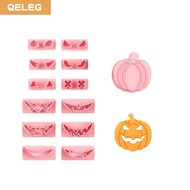 QELEG Halloween Theme Pumpkin Shape Cookie Cutters Set DIY Multi Pattern Pumpkin Cookies Baking Cook