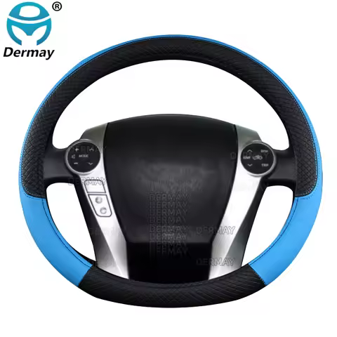 for Toyota Prius 30 20 Prius V Prius C Prius Prime Car Steering Wheel Cover PU Leather Non-slip Auto