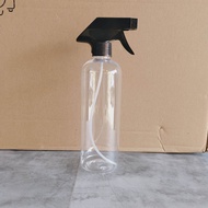 botol 500ml natural Pet Model Tinggi tutup Kispray kotak hitam / Botol Kispray 500ml natural Sempr