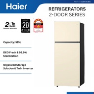[NEW 2026] Haier 240L / 418L / 458L / 515L Twin Inverter 2 Door Fridge Metal Beige HRF-T240XM(BE) / 