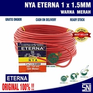 [GLS] Kabel NYA ETERNA 1.5 mm Roll 50 Meter SNI HItam / Merah / Biru / Kuning - Cable Listrik Kawat 