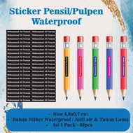 Custom Name Label Sticker Size 4.8x0.7cm 1 pack contains 40 pcs waterproof children's name colored p