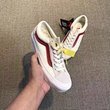 Vans Vans Vans Kwan Zhilong White Red Low-Top Canvas Shoes Men Women Sports Casual Shoes