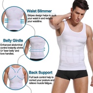 WSY  Mens T-Shirts Slimming Body Shaper Mens Vest Shirt Sleeveless Shapewear Abdomen Slim Gym Workou
