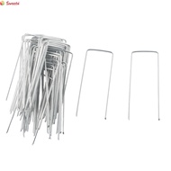 【SWTDRM】50pcs Galvanised Metal Ground U Tent Pegs Gazebo Camping Tarpaulin Hooks【HOME TOOLS】