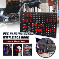 Car Detailing Hanging Board 90x45cm Pegboard Wall Rack Papan Gantung PVC Rak Dinding Alat Cangkuk Or
