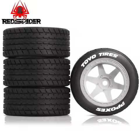 4pcs 60mm Plastic Wheel Rubber Tire Wheel Tyre For RC Car TAMIAY M03 M04 M05 MB01 MF01 XM01 SW01 T30