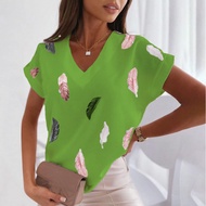 9 ️ ⃣ 2023 Trendy 3D T-Shirt Feather 3D Printed Women's T-Shirt Short-Sleeved 3D Printed T-Shirt 202