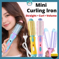 AIDA 2In1 Mini Mini Electric Hair Straightening Curling Iron Set 220V Scald Proof Ionic Hot Comb Hai