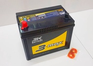 3K MAX95L (90D26L) แบตเตอรี่รถปิคอัพ รถเก๋งใหญ่ สำหรับเครื่องยนต์ 1600-2500cc. ชนิดกึ่งแห้งพร้อมใช้ง