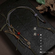 Buddhist Amulet Tibetan Adjustable Necklace Cord Dzi Bead Handmade Hanging Cord Cotton Cord High-end