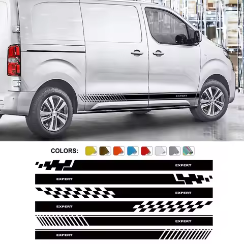Car Stickers For Peugeot Expert Traveller Van Camper Door Side Stripes Graphics Vinyl Decor Decals C