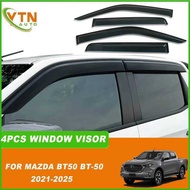For Mazda Bt50 Bt-50 2021 2022 2023 2024 2025 Window Visor Sun Rain Grd Deflector Windshield Car Acc