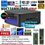 Intel NUC13ANHi7/W11P L10 RGB Edition Core i7 5.0GHz 12-Core Mini PC / Intel NUC Arena Canyon + Windows 11 PRO