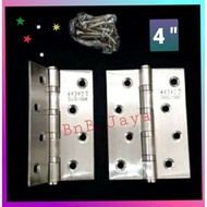 Door Hinge Window/ 4" x 3" x 2.0 mm SS - Stainless Steel