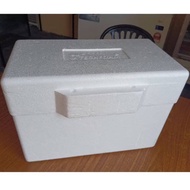 (182) Tong Ais / Gabus Putih / Fish Box / Cooler Foam /Picnic Foam Box Middle Crate With Rope Packin