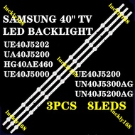 New 3pcs LED backlight strip for UE40J5202 UA40J5200 HG40AE460 UE40J5000 UE40J5200 UN40J5300AG UN40J