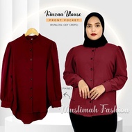 KINZAA BLOUSE IRON LESS CEY CREPE.