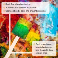 40 Pcs Foam Sponge Paint Brush Wood Handle Paint Brush Set Painting Tool for Acrylics Stains Varnishes