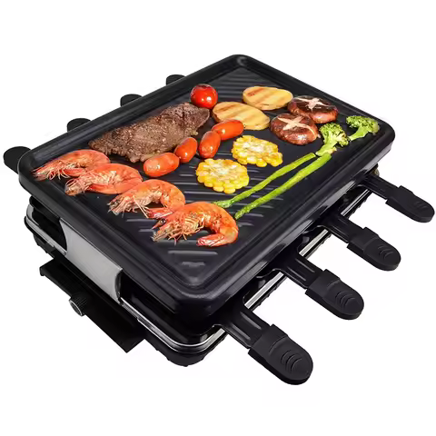 Electric Grill Pan Indoor Barbecue Machine Non Stick Coating Table Grill Korean BBQ Family Gathering