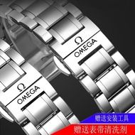 2024♀❆ XIN-C时尚4 for/Omega/watch with steel strap solid stainless steel butterfly buckle original hippocampus speedmaster butterfly fly watch chain accessories