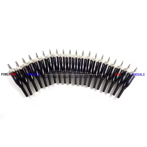 DIY 20pcs/lot Black 3.5 mm 1/8" Stereo Screw Audio Lock Connector for Sennheiser Sony Microphone Spa