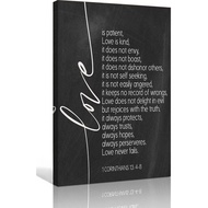 Love Is Patient Love Is Kind Wall Art 1 Corinthians 13 4-8 Wall Art Bible Verse Poster Decorations F