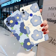 Redmi 7 8 9 Silicone Pro Camera Case with Floral Pattern biru GC179