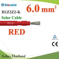 PV Wire H1Z2Z2-K 1x6.0 Sq.mm. DC Solar Cable Cell Red (Specify Quantity) Model Slocable-PV-6-RE