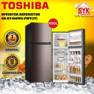 SYK Toshiba GR-RT468WE-PMY(37) 2 Door Refrigerator Fridge Inverter Home Kitchen Appliances Peti Sejuk 400L