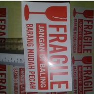 STIKER FRAGILE 10CM X 6CM