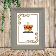 Bright ligna wood grain frame 30x40 LINEN/ Glass