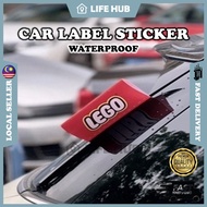 【LIFE HUB】Lego Car Label Sticker Tag Viral Myvi Bezza Door Trunk Tailgate Kereta Decorative Unique M