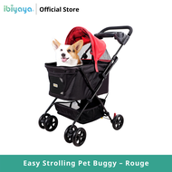 Ibiyaya Easy Strolling Pet Buggy – Rouge รถเข็นสุนัข รับน้ำหนักได้ 20 Kg.