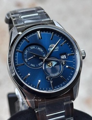 Brand New Orient Sun &amp; Moon Blue SunBurst Dial Men's Automatic Watch RA-AK0303L