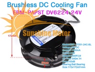 (สต๊อกในไทย) เก่าบิวต์ใหม่ สภาพสวย Ebm Papst DV6224 24VDC 1.7A Brushless DC Cooling Fan172x172x51mm 