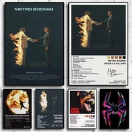 Pop Rap Singer Metro Boomin Music Album Heroes & Villains Hip Hop 21 Savage Poster Aesthetic Canvas 