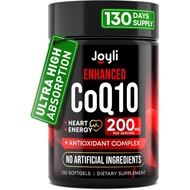 High Absorption CoQ10 200MG - Co Q10, 200mg Softgels for Heart Health & Energy Production - Enhanced