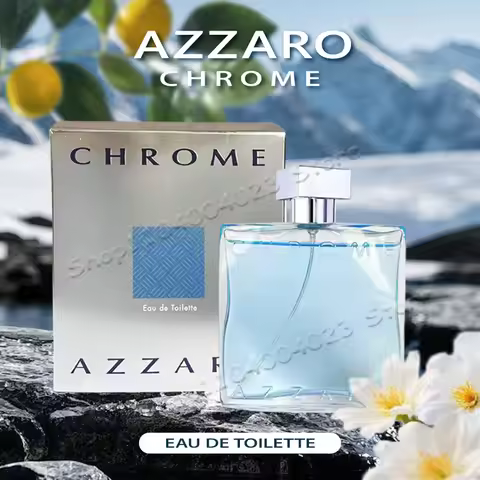 Azzaro Chrome Eau de Toilette 100ML Fresh Aquatic Men's Cologne Citrus Woody Musky Fragrance Fresh N