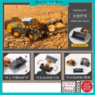 Construction Toys Lori Mainan Excavator Lorry Truck Toys Crane Bulldozer Backhoe Forklift Kids Toys 