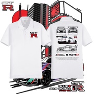 พร้อมส่ง (11 รูปแบบ )โปโลกีฬา Nissan GTR Nissan Polo Shirt GTR Nismo Polo R35 R32 Fashion Sports Co