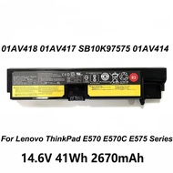 01AV418 01AV417 SB10K97575 01AV414 14.6V 41Wh 2670mAh Laptop Battery For Lenovo ThinkPad E570 E570C 